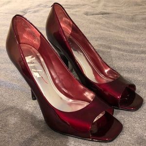 BCBG Generation Ruby Red Peep Toe Pump